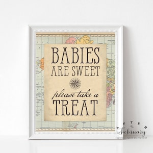 Babies are Sweet PleaseTake A Treat Travel Around the World Baby Shower Decor Decorations Boy Printable (Instant Download)  No.1269