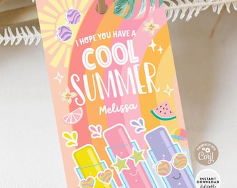 Edytowalny Ice Pop Miłego Letniego Nauczyciela Ucznia Przedszkolaka Kolegę z Klasy Tag Ostatni Dzień Szkoły Letnie Tagi Szablon Do Wydrukowania 595TAG (4)