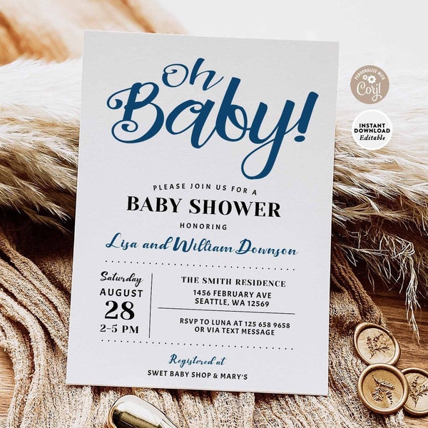 Boy Band Baby Shower Invitation Etsy