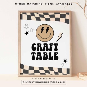Smile Face Party Craft Tabliczka na stół Jeden szczęśliwy facet Dwa szczęśliwe facet Dekoracja urodzinowa Tabliczka do druku SPRZEDAWANE TAK JAK JEST 104K2