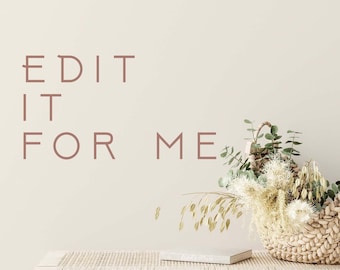 Editing Fee - For Invitation - Edit the file for me! Designer edit for you fee (ADD this fee to the editable listing order)