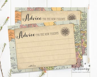 Advice for New Parents Travel Adventure Baby Shower Game Around the World Baby Shower Games Boy Printable (Instant Download) No.1269