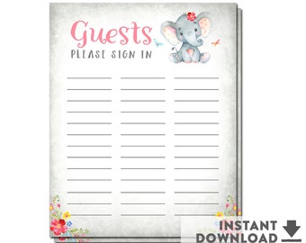 guest sign in sheet etsy