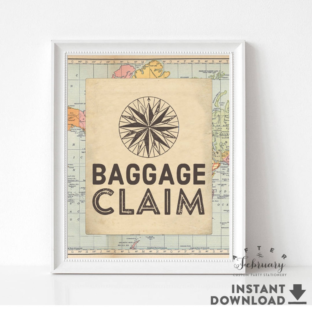 printable baggage claim sign