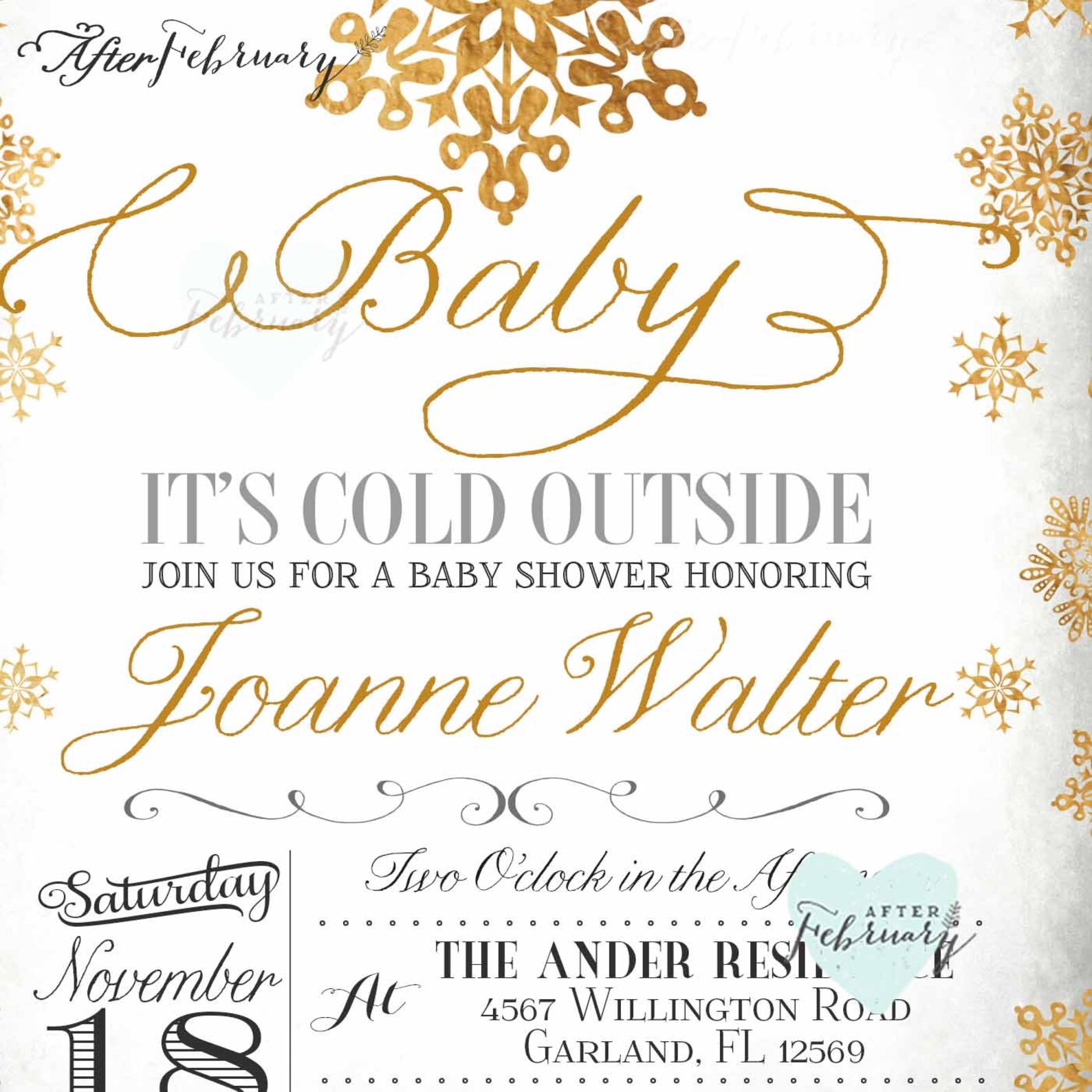 Baby Its Cold Outside Invitation Winter Baby Shower Invite Etsy