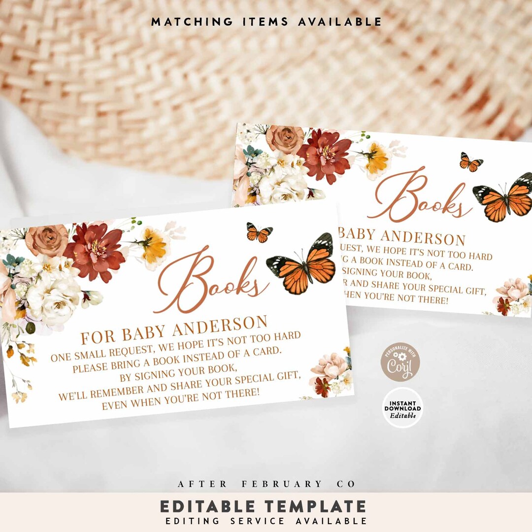 EDITABLE Monarch Butterfly Garden Wildflower Butterfly Books for Baby ...