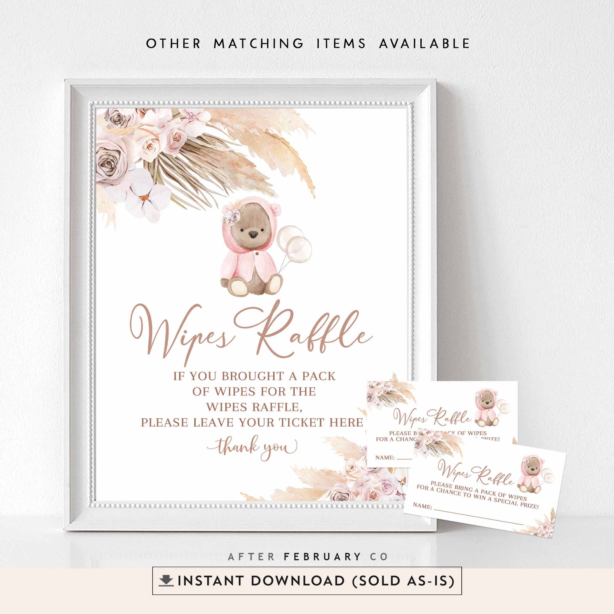 Party Supplies Banners & Signs Party Décor EDITABLE Boho Triplets Bear