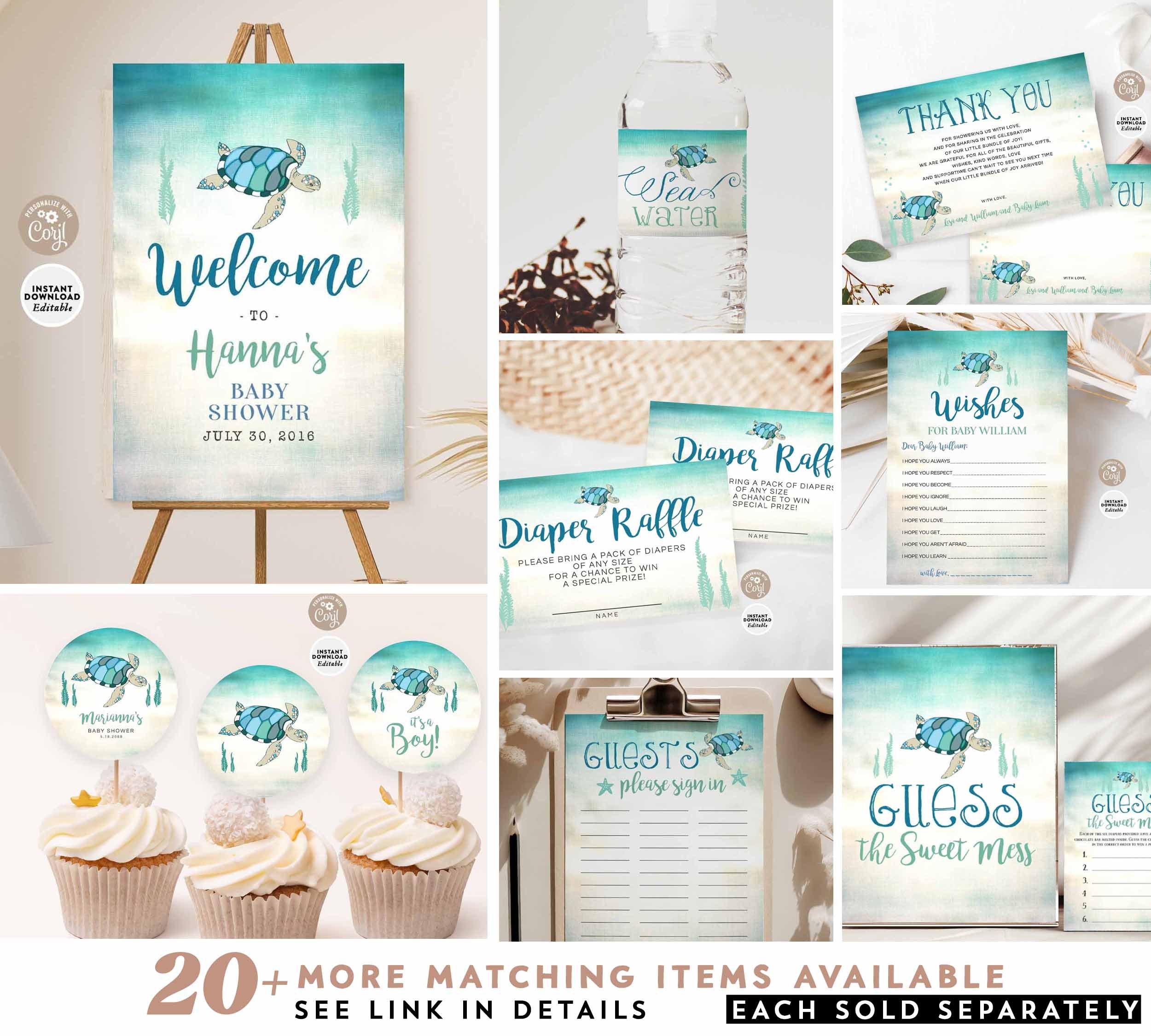 Baby Shower Invites Gender Neutral – Sea Turtle Baby