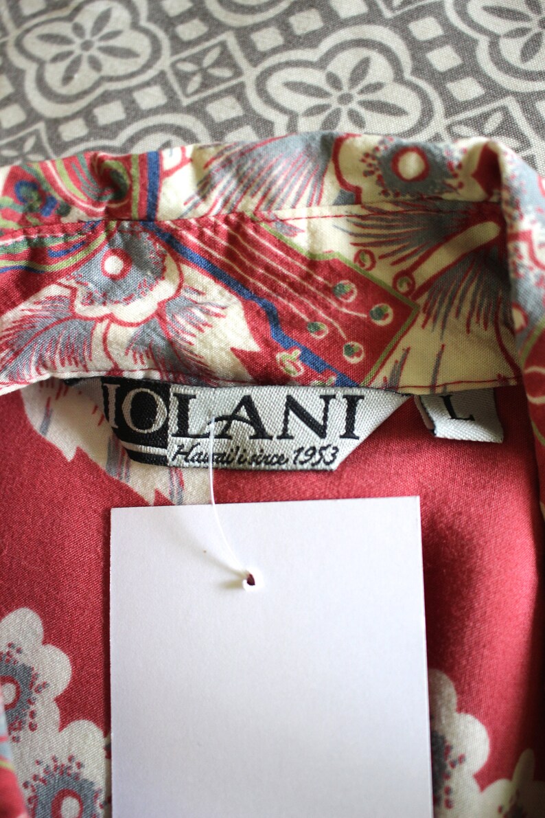 Hawaiian Shirt 90/'s-Does-40/'s Men/'s Iolani Guitar Ukelele Print Floral Striped Hawaiian Shirt