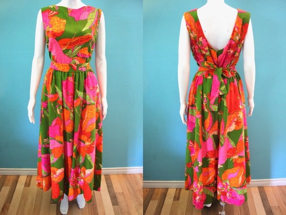 Hawaiian Jumpsuit 1960's Mod Psychedelic Lily Prin