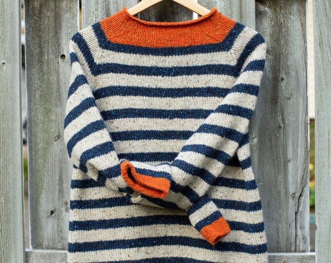 Nautical Knit Sweater Top - Ivory