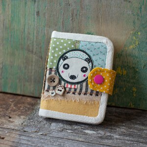 Carteira Patchwork "Panda" / Carteira Feita à Mão / Carteira de Algodão