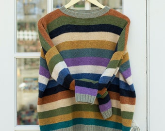 Striped sweater / Women's Sweater / Wool Sweater