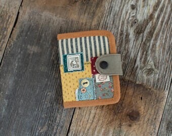 Patchwork Wallet "Rustic" / Handmade Wallet / Cotton Wallet