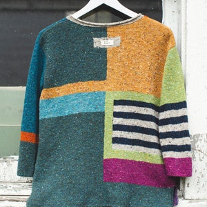 Colorblock Sweater / Women Sweater / Wool Sweater / Patchwork - Etsy