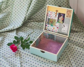 Cosmetics Box / Decoupage Box / Art Box /