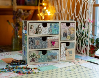 Multi Purpose Desktop Organizer/Decoupage Organizer/Storage