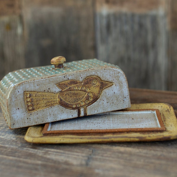 Butter Dish "Bird" / Butter Holder / Ceramic Butter Dish