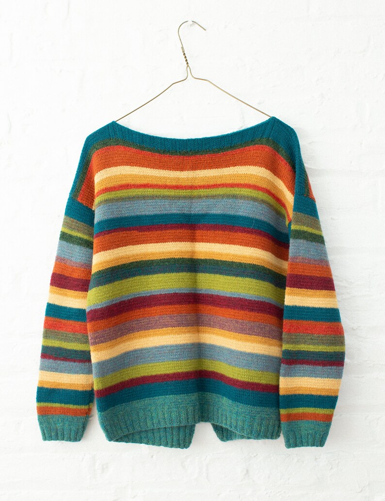 Wool Sweater / Striped Sweater / Women Sweater / Colorful | Etsy