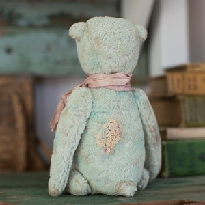Vintage Teddy/Turquoise Teddy Bear image 5