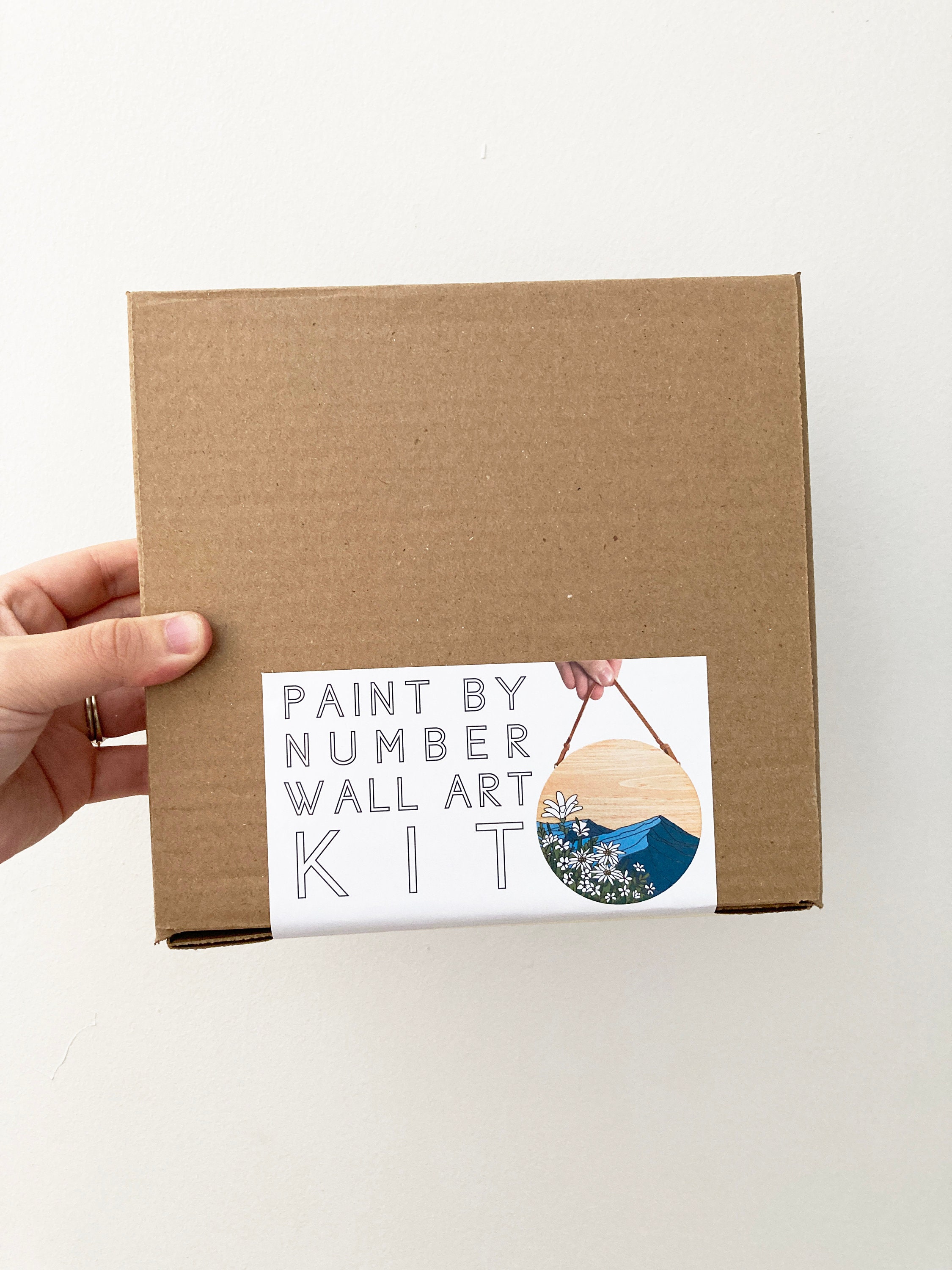 Alpine Flowers Paint by Number Kit | DIY Craft Kit for Adults | Wood ...