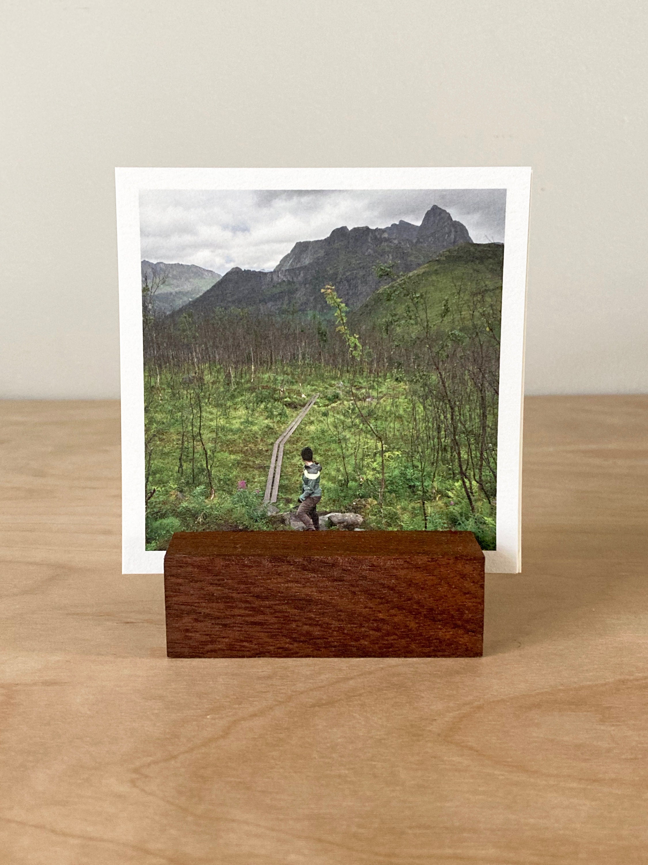 Wood Print Holder Walnut Wood Modern Instax Holder Small Etsy