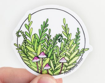 Tiny Ferns + Mushrooms Stickers