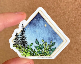 Forest + Stars Sticker