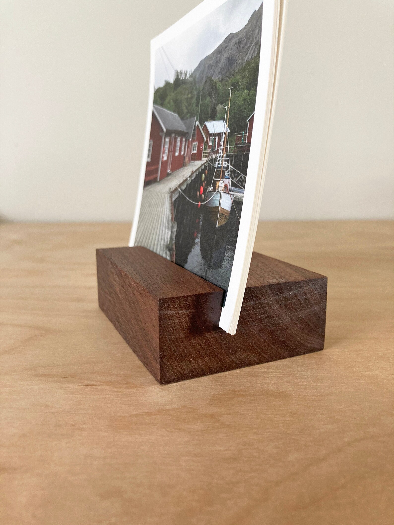 Wood Print Holder Walnut Wood Modern Instax Holder Small Etsy