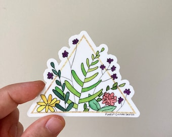 Floral Triangle Sticker