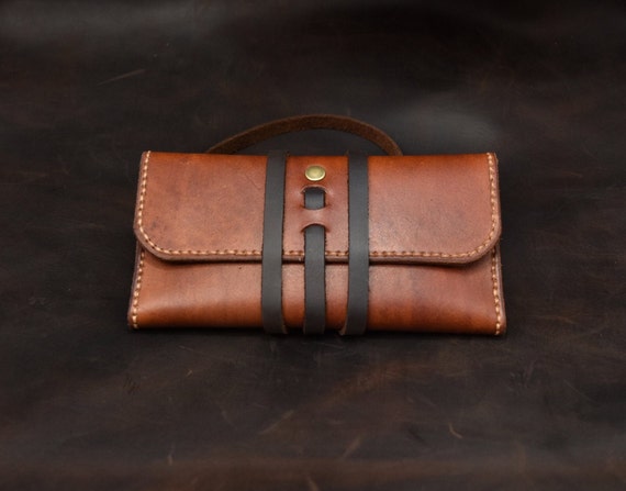 etsy tobacco pouch Handmade Pipe Tobacco Pouch (Worn Saddle)