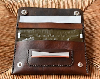 tobacco pouch leather brown hipster