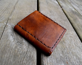 Brown vintage leather wallet