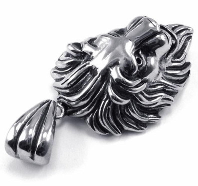 Black Lion head Charm Mens Pendant Necklace Stainless Steel men/'s Pendants Necklace gold Lion pendant Lion necklace boyfriend birthday gift