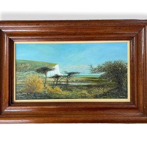 Original oil painting on Board seascape beach