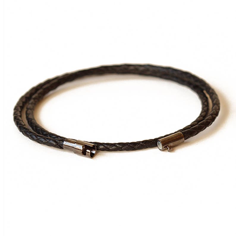 Unisex Double Wrap Leather Bracelet/ Men's Thin Leather Etsy