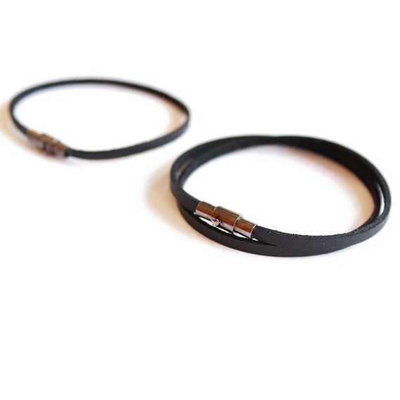 His and hers store leather bracelets