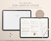 2026 ADHD Planner, Minimalist Planner for Neurodivergent Minds, GoodNotes Compatible, All-In-One (Digital Download, PDF)
