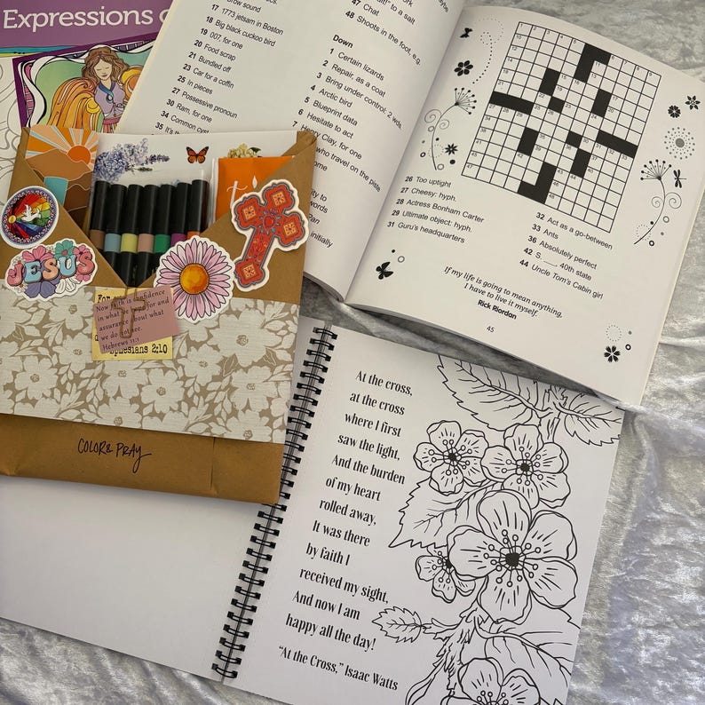 Blind Date with a Devotional | Christian Coloring Books | Faith Reflection, Bible Stickers, Pens | Thoughtful Christian Gift Ideas Bild 9