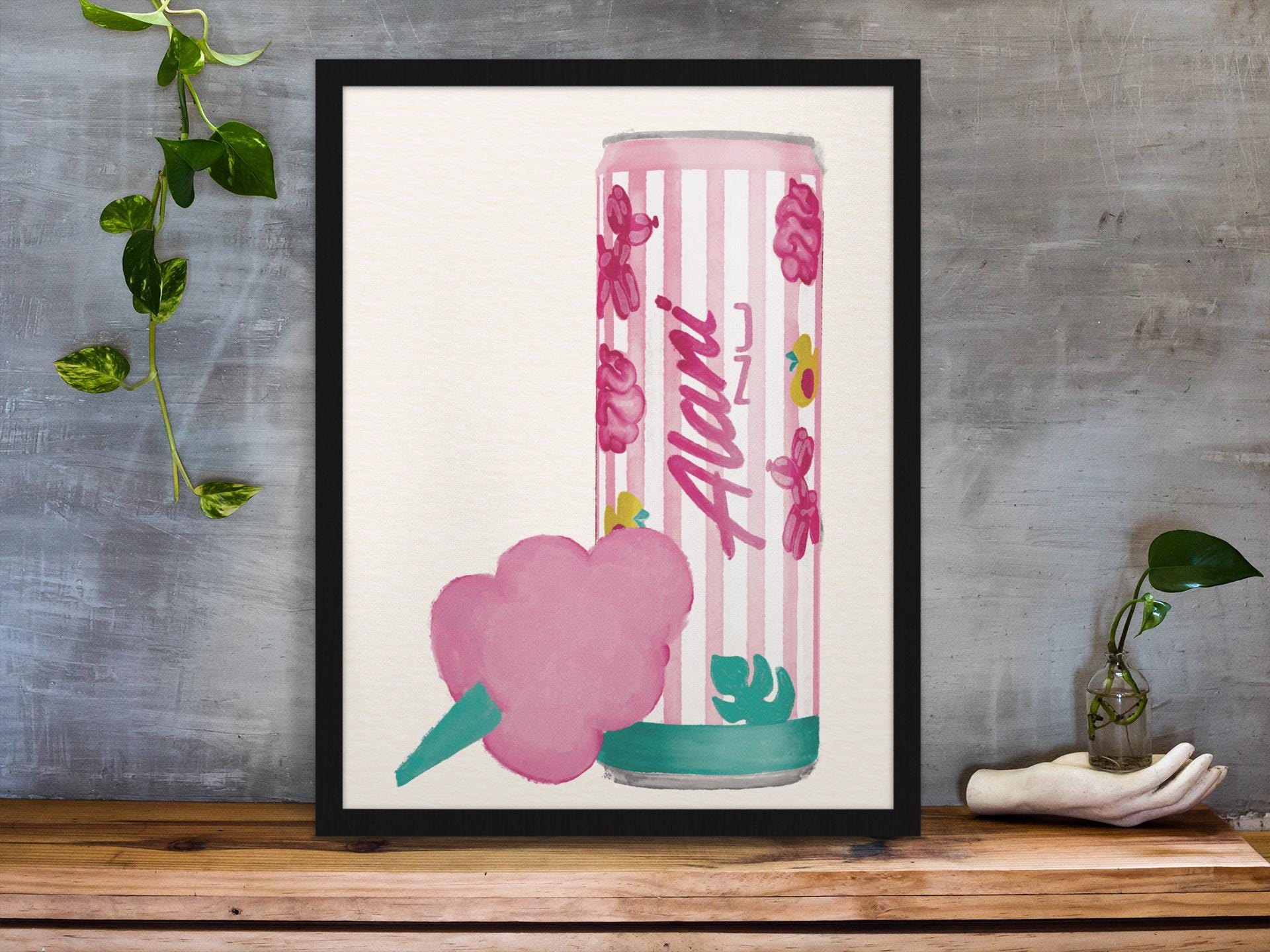 Cotton Candy Alani Nu Print | Pink Girly Kitchen Art (digital