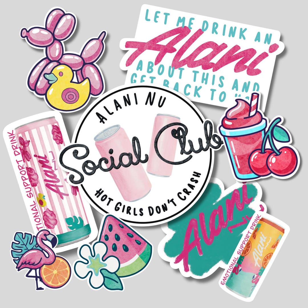 ALLIAN　アライアン　ステッカー Alani Sticker Pack | Pick Your Flavor! | Waterproof Vinyl Decals