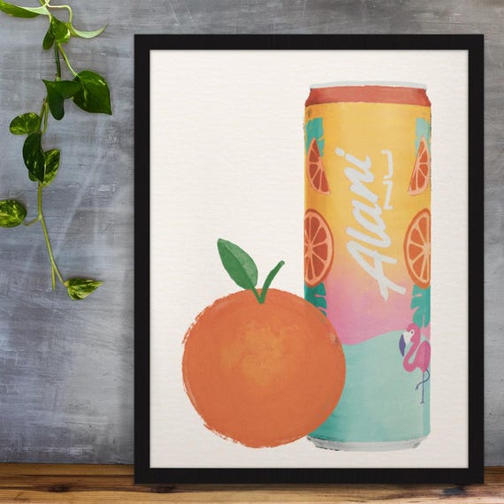 Orange Alani Nu Art Print: Citrus Energy Drink Poster (digital