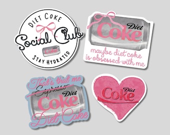 Diet Coke Sticker Pack: Waterproof Vinyl Decals