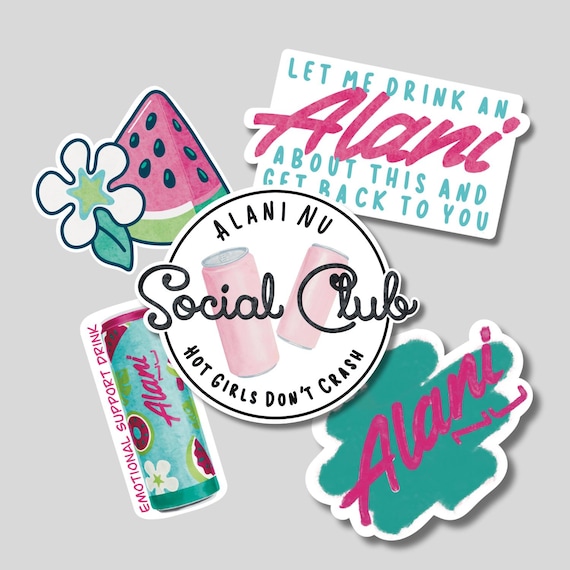 Alani Nu Sticker Pack: Watermelon Wave, Waterproof Vinyl Decals - Etsy