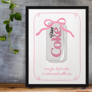 Diet Coke Wall Art | Printable Wall Art | Pink Diet Coke | Digital Download | Gift Ideas