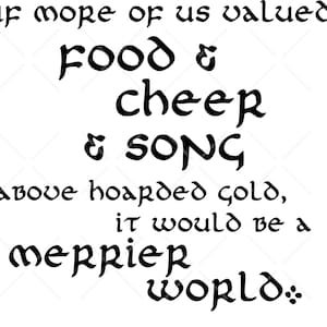 Als meer van ons waardeerden eten, cheer, song digitaal gesneden bestand (svg, png, pdf, dxf, eps)