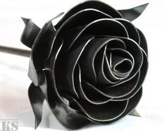 Stylized Metal Rose, 11th Anniversary, 6th Anniversary, 4th Anniversary, Metal Flower, Steel Rose, Steel Flower, Forever Rose