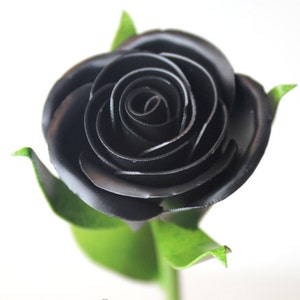 Metal Sweetheart Black Rose, Goth Present, Goth Gift, Day of the Dead, Black Flower, Steampunk Gift, Steampunk Flower