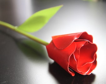 Metal Tulip, Red Tulip, Wedding Flower, Industrial, 11th Anniversary, 6th Anniversary, 4th Anniversary, Mothers Day