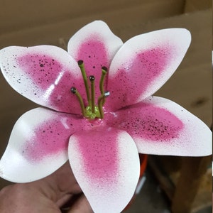 Metal Stargazer Lily, Metal Flower, Mother&#39;s Day, 11th Anniversary, 6th Anniversary, 4th Anniversary, Wedding Bouquet